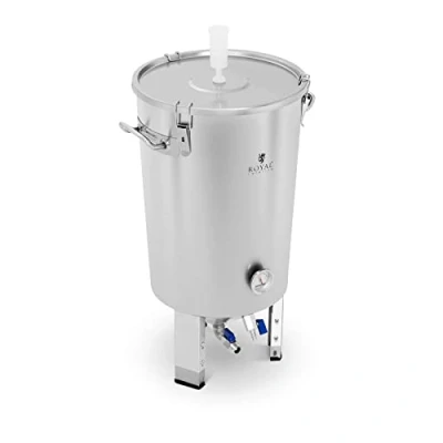 Image de Royal Catering Cuve De Fermentation Fermenteur Bière Conique RCBM 44CF (30 litres, Thermomètre : C / F, 2 poignées, Robinet à Bille et Soupape, Orifice Barboteur, INOX)