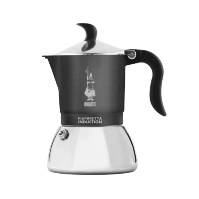 Image de Bialetti Fiammetta Cafetière à Induction, 4 Tasses (150 ML), Convient Tous Les Feux, Design élégant, Gris