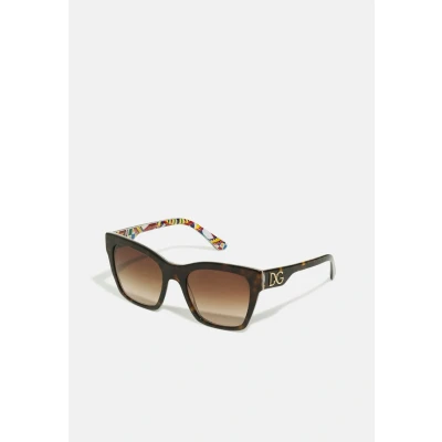Image de Dolce&amp;Gabbana Lunettes de soleil, Femme, Taille: 53, Havana/white barrow