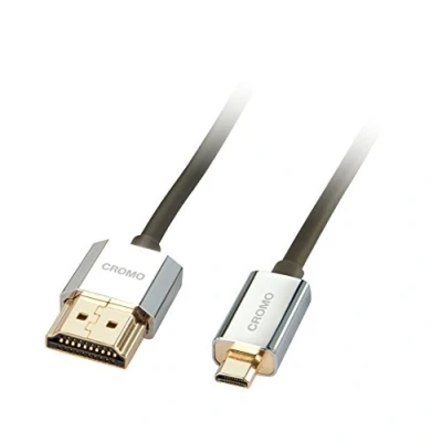 Image de LINDY Câble HDMI® Slim compatible HDMI 2.0 Ultra HD avec Ethernet CROMO® type A/D 0,5m