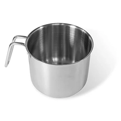 Image de Moneta Allegro Inox Sauce Pan, Casserole avec Poignée, Acier Inoxydable Résistant, Convient à Toutes les Plaques de Cuisson, Lavable au Lave Vaisselle, 14 cm