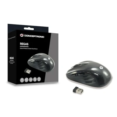 Image de Souris de voyage sans fil CONCEPTRONIC CLLM5BTRVWL 6 boutons DPI réglable USB nano récepteur