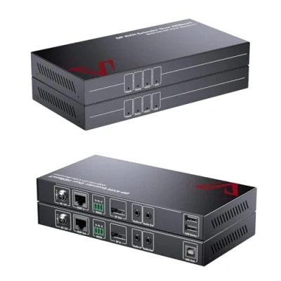 Image de AV Access 100M DisplayPort 1.2 KVM Extender (HDBaseT), UHD 4K@30Hz DP Extender, RS232 bidirectionnel et PoE unidirectionnel, 2 ports USB 2.0, DP/clavier/souris sur Cat5e/6a, gestion EDID