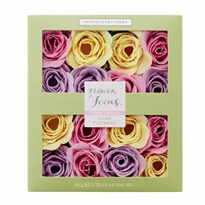 Image de Heathcote &amp; Ivory Flower of Focus Fleurs de savon Ajoutez du luxe à un spa bain relaxant Infusé avec des huiles essentielles Sans cruauté envers les animaux et végétalien 96 g
