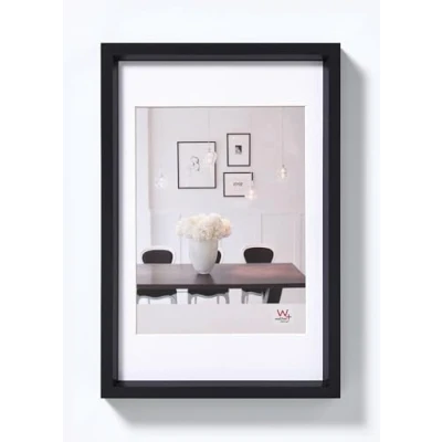 Image de walther design cadre photo noir 40 x 60 cm avec passe partout, en plastique Style acier ES460B