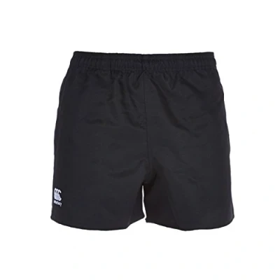 Image de Canterbury Men&#039;s Professional Polyester Shorts Rugby Short Internal Drawstring &amp; Pockets Gym/Training Short, Black, 4XL