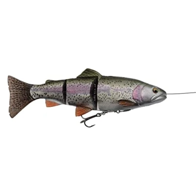 Image de Savage Gear Leurre 4D Line Thru Trout Truite en caoutchouc à l&#039;aspect naturel pour la pêche Appât brochet, Rainbow, 20cm / 98g moderat sinkend