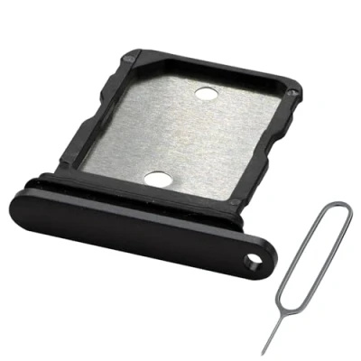 Image de MMOBIEL Support Carte SIM Double Compatible avec Google Pixel 8 Remplacement de Tiroir Dual Outil Éjection Inclus et Anneau en Caoutchouc Imperméable Noir