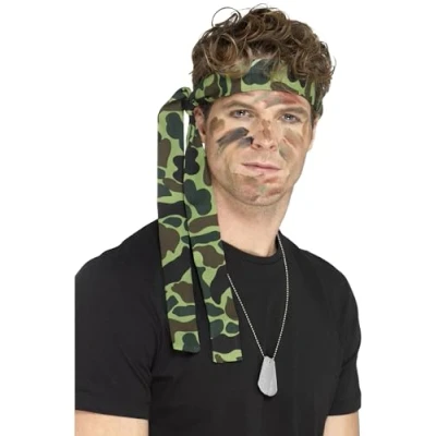 Image de Smiffys Bandeau de l&#039;armée, camouflage, 150cm x 4cm