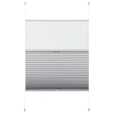 Image de GARDINIA Store Plissé à clipser, Idéal pour le jour et la nuit, Kit de Montage Inclus, EASYFIX Nuit + Jour, Blanc, 80 x 130 cm (LxH)