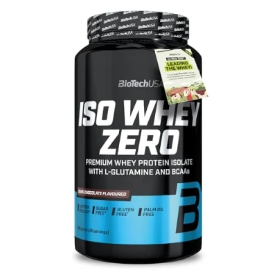 Image de BioTechUSA Iso Whey Zero Premium Protein Isolate Grass Fed Enzyme Free Sugar and Gluten free, 908 g, Chocolat Noir