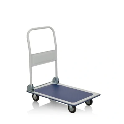 Image de hjh OFFICE 830022 Carry Chariot de Transport Pliable en métal Bleu/Blanc 73 x 48 cm Charge maximale 150 kg