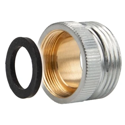 Image de tecuro Adaptateur de raccord Pour sorties robinet AG 3/4 vers IG M22 x 1 Laiton Chromé 4699112