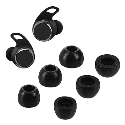 Image de kwmobile 6X Embout Compatible avec JBL Reflect Flow Pro Embouts de Rechange en Mousse pour Écouteurs 3 Tailles S M L Noir