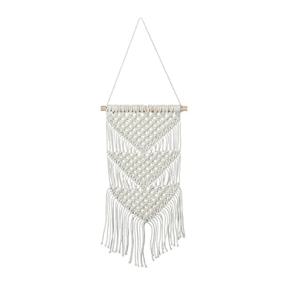 Image de Décoration murale Relaxdays Macramé mural Style Boho Coton Dimensions 70x25,5 cm