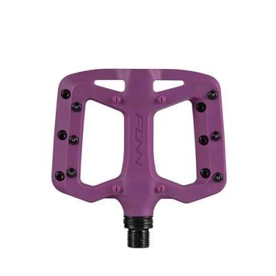 Image de Funn Taipan S Pédales De Vélo en Thermoplastique Renforcé Fibres Verre avec Axes CrMo 9/16 Pouces pour VTT/BMX/Urbain/Gravel, Adaptées Aux Jeunes, Enfants Et Adolescents (Violet)