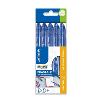 Image de Pilot Frixion Point Lot de 5 Roller effaçable Pointe 0,5 mm Bleu
