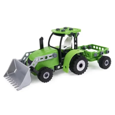 Image de MECCANO TRACTEUR Pelleteuse JUNIOR Agricole Et Remoque Articulées A Construire Jeu De Construction Avec 2 Outils Alternative Aux Ecrans Jouet Enfant 5 Ans +