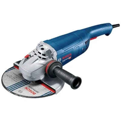 Image de Bosch Professional meuleuse angulaire GWS 22 230 P (2 200 W, avec poignée supplémentaire antivibrations, flasque de serrage, écrou capot protection, clé à ergots, dans carton)
