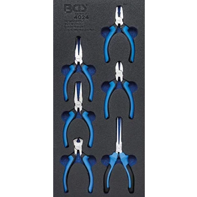Image de BGS 4024 Insert de servante d&#039;atelier 1/3 : Jeu pinces mini précision 6 pièces