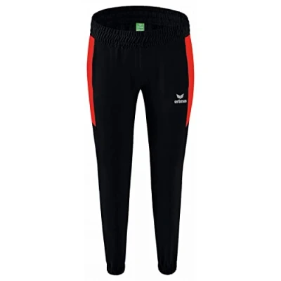 Image de Erima Femme Team Basic Pantalon de pr sentation, Noir/Rouge, 40 EU