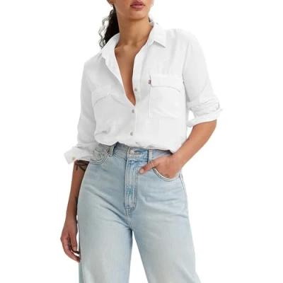 Image de Levi&#039;s Doreen Utility IN Patches Chemisier, Femme, Taille: XS, Bright white
