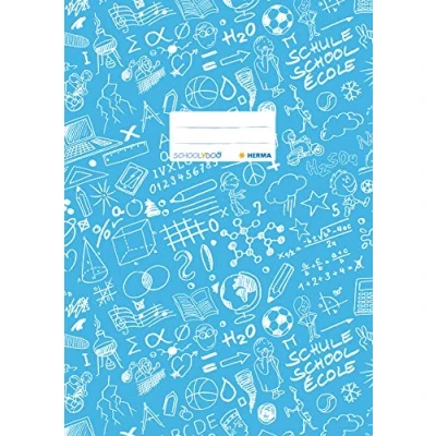 Image de Protège cahier « Schoolydoo » de Herma En plastique Format A4 À motifs 1 pièce 4, gemustert, Stück bleu clair