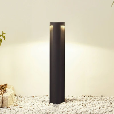 Image de Lucande Borne lumineuse LED Raiku, noir, aluminium, 65 cm