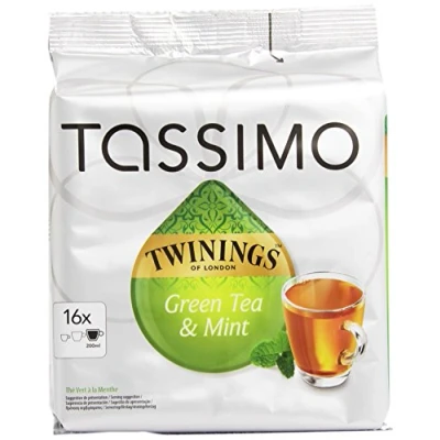 Image de Tassimo Twinings Thé Vert à la Menthe, 16 T Discs