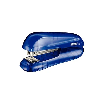 Image de Agrafeuse de bureau Rapid Funky F6. Blister, Bleu Translucide, 5000271