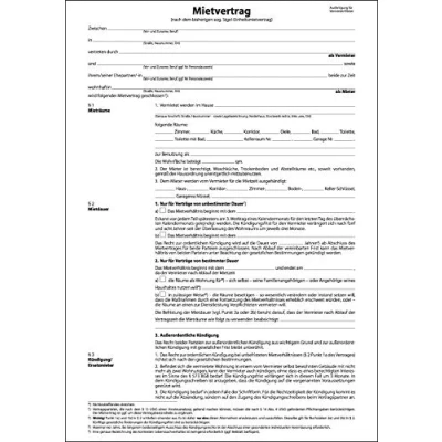 Image de SIGEL MV466/25 Lot de 25 contrats location 6 pages Format A4