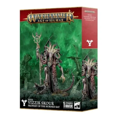 Image de Games Workshop Warhammer Age of Sigmar Skaven : Vizzik Skour Prophète du rat cornu