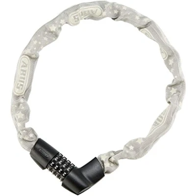 Image de ABUS serrure à chaîne Tresor 1385/75 Grey Star combinaison en acier trempé carrée de 6 mm d&#039;épaisseur niveau sécurité 75 cm gris