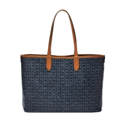 Image de Fossil Williamson Sac à main, Femme, Taille: One Size, Denim chain print