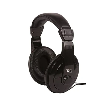 Image de T&#039;nB Tnb Casque TV Filaire Jack 3,5mm Adaptateur 6,35mm Noir 8m
