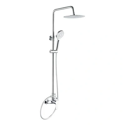 Image de GRIFEMA COLUMNAS G7004 Colonne de Douche avec Mitigeur Monocommande/Système Mural Flexible, tête(250 * 250mm), Douchette 3 Jets, Support, Chromé