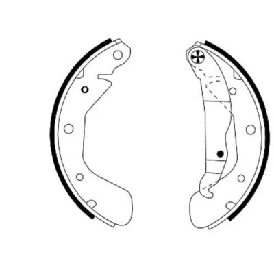 Image de HELLA 8DB 355 001 291 Mâchoires De frein 200 29 avec levier à main accessoires OPEL: Corsa B 3/5 portes, A CC, Astra F CC