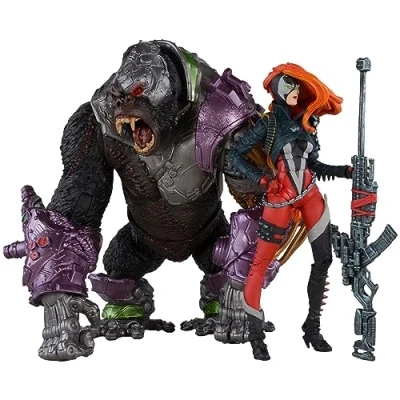 Image de McFarlane Toys Spawn She &amp; Cygor Lot de 2 Figurines d&#039;action Gold Label, Objets Collection très détaillés et Ultra articulés avec boîte à fenêtre Exclusive
