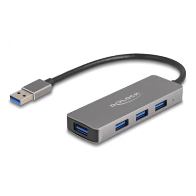 Image de DeLOCK 63171 hub &amp; concentrateur USB 3.2 Gen 1 (3.1 1) Type A 5000 Mbit/s Gris Neuf
