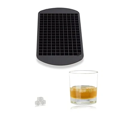 Image de Relaxdays Bac à glaçons en silicone 1 cm moule glace noir sans BPA HxlxP: x 23,5 12 cm,