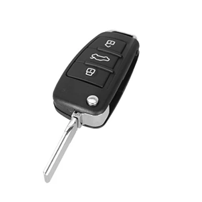 Image de Coque clé pour Audi A1 A3 A4 A6 Q3 Q7 R8 RS4 S3 S4 S6 TT Plip télécommande 3 Boutons avec Lame Phonillico®