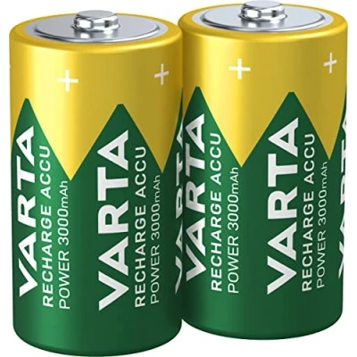 Image de VARTA Piles rechargeables C Baby, lot de 2, Recharge Accu Power, 3000 mAh Ni MH, sans effet mémoire, préchargées, prêtes à l&#039;emploi