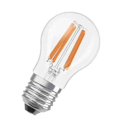 Image de OSRAM LED Lampe in klassischer Miniballform, mit dekorativem Filament, Energieeffizienzklasse A, E27, 1.2 W, 255 lm, 4000 K, kaltweiß. Ohne Aufwärmen, sofort 100% Licht.