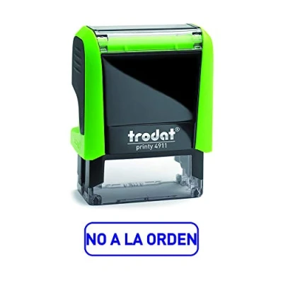 Image de Trodat 4911 Printy 8428447824003 Tampon formule commerciale avec inscription « No to order », encreur automatique, taille de la plaque texte 37 x 14 mm, bleu,