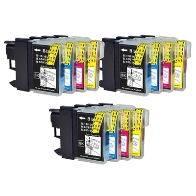 Image de Go Inks 3 Ensemble de 4 Cartouches d&#039;encre à remplacer Brother LC980 &amp; LC1100 Compatible/Non OEM pour DCP et MFC Imprimantes (12 Encres)