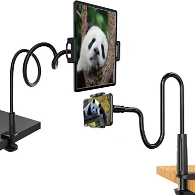 Image de NC Support Portable,Support Smartphone,Support téléphone,Support de Tablette et Smartphone Pliable, réglable encol Cygne Stand avec Bras Extensible pour téléphone.