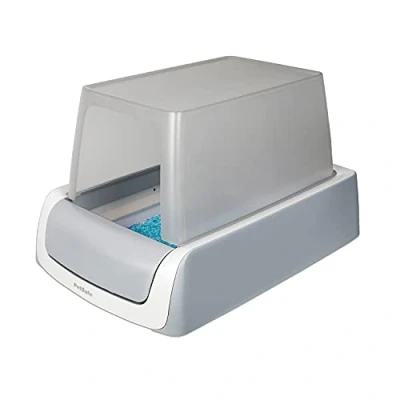 Image de PetSafe Bac à litière autonettoyant Couvert ScoopFree, avec Plateaux de en Cristal jetables, Maison Toilette pour Chats, ne ramassez Plus jamais la litière, Meilleur contrôle des odeurs