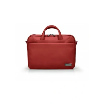 Image de Port Designs Sacoche pc pour Ordinateur Portable élégant Simili Cuir Zurich toploading 13.3/14 Pouces Rouge