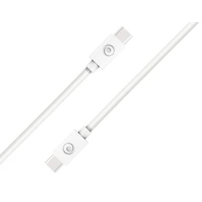 Image de Câble USB C/USB C 1,2m Blanc 100% Plastique recyclé Bigben Neuf