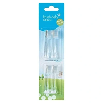 Image de Brush Baby Babysonic têtes de rechange pour brosse à dents électrique Convient partir 18 36 mois Comprend 4